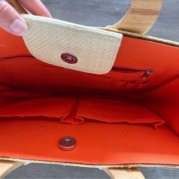 Coldwater Creek Floral Straw Bag - Picture 5 of 7